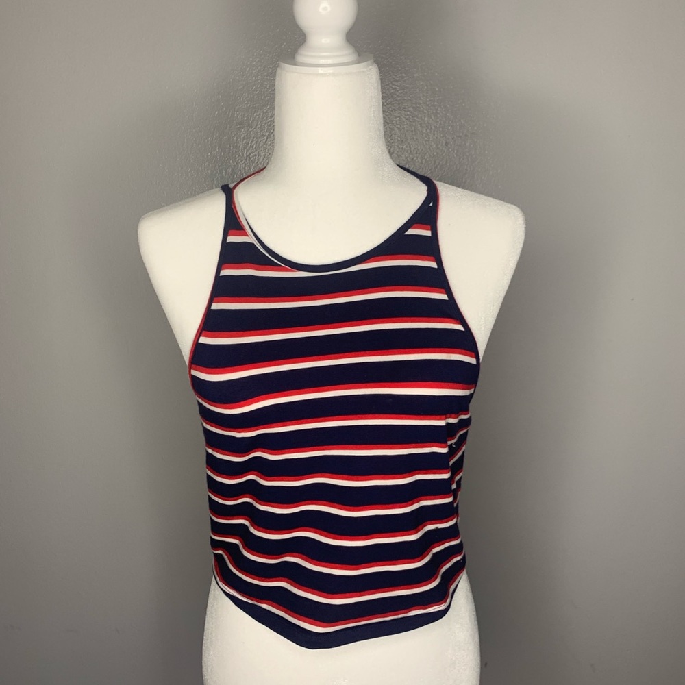 Racerback STRIPED Crop Top